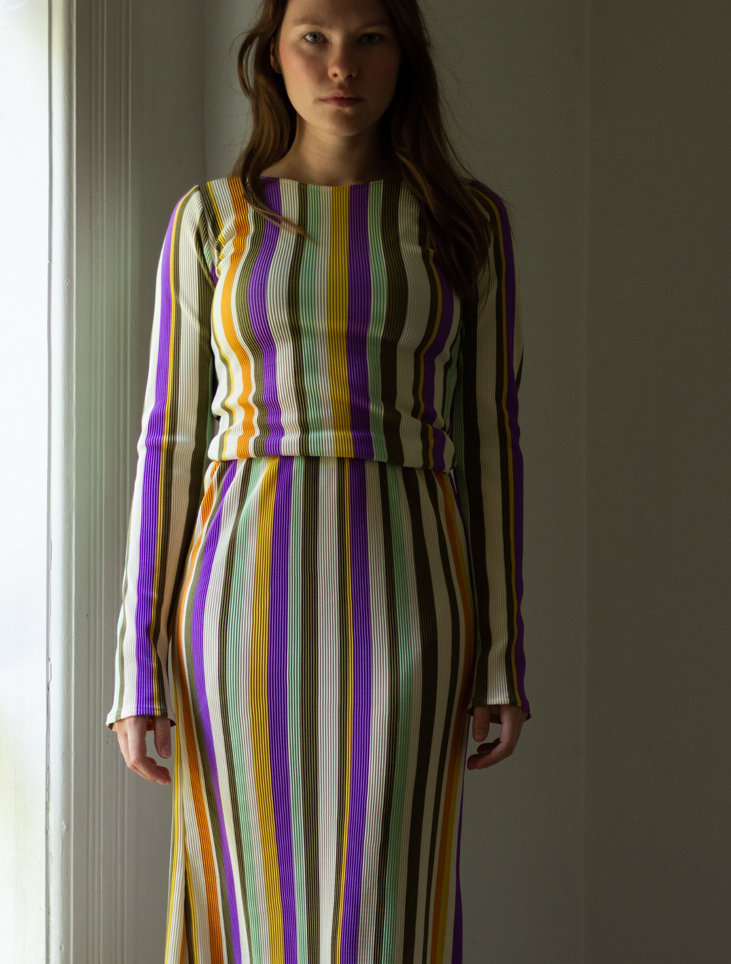 Caro Top - Pistachio Stripe - Sample