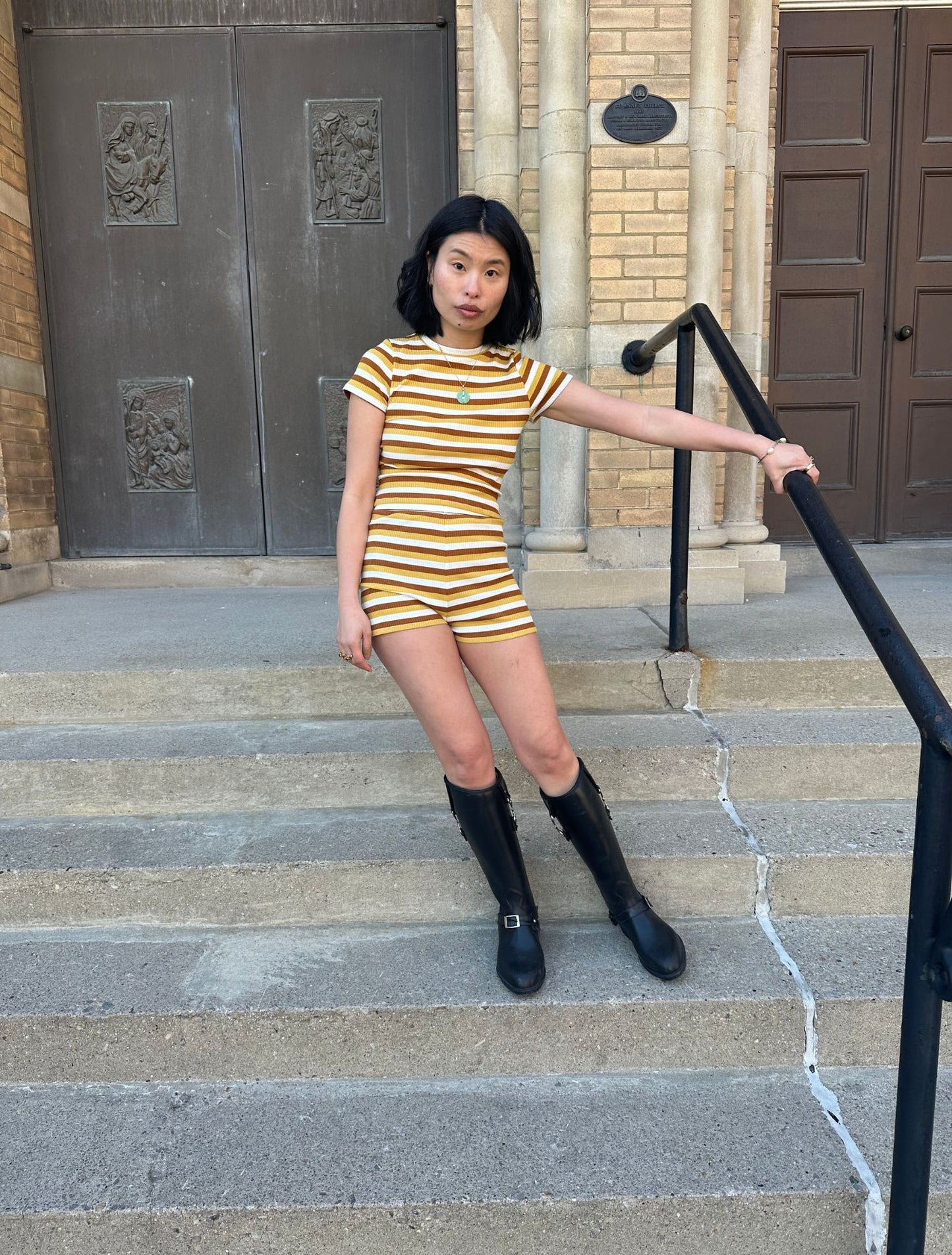 Sugar Shorts - Pollen Stripe