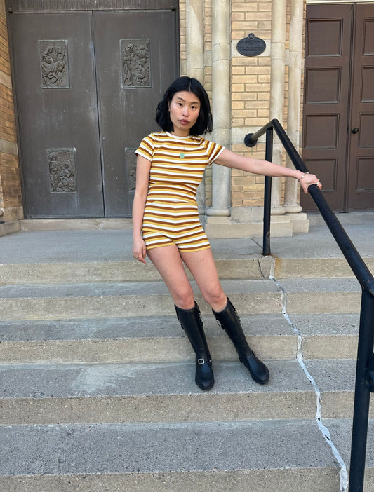 Sugar Shorts - Pollen Stripe
