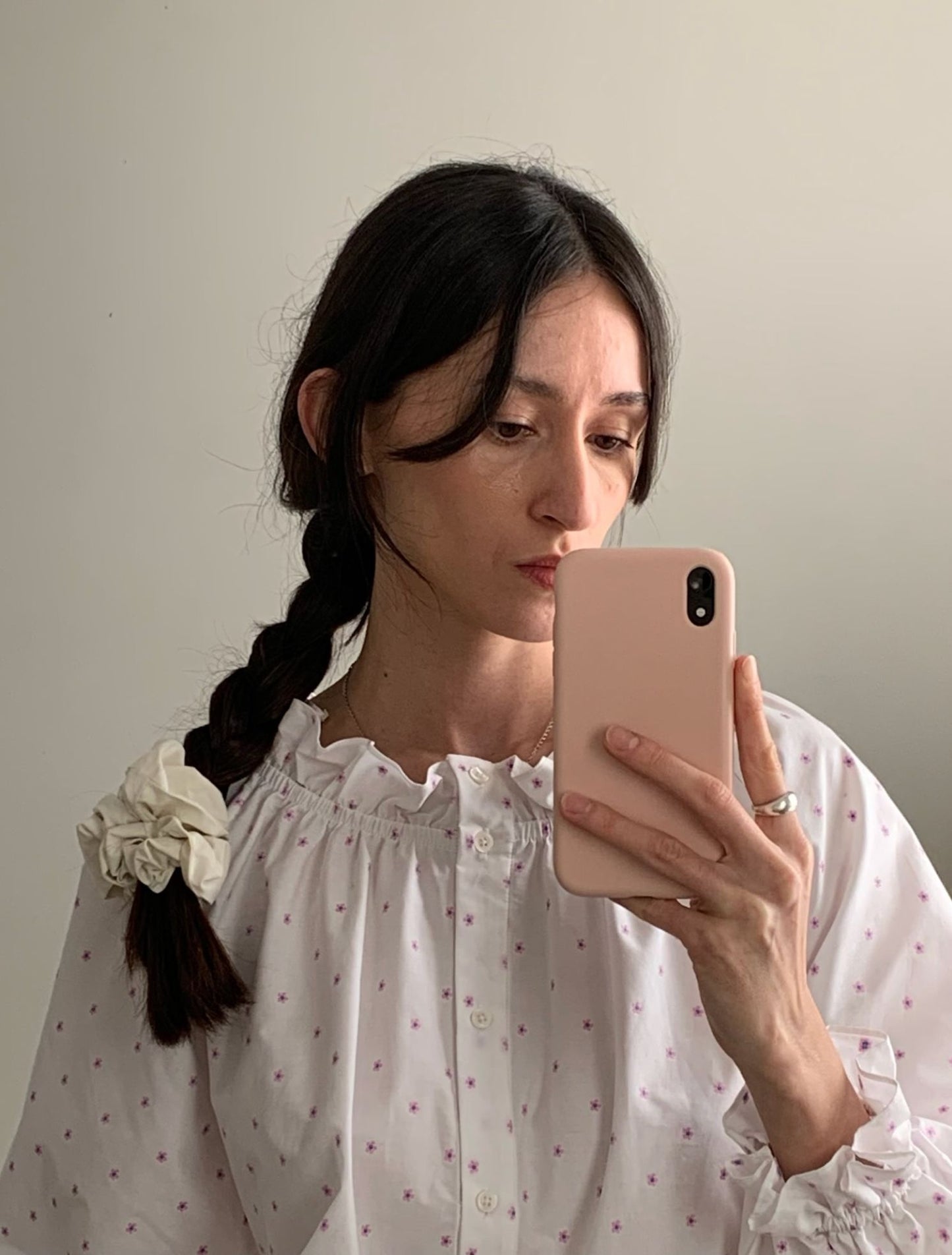 Scrunchie - Ivory Poplin