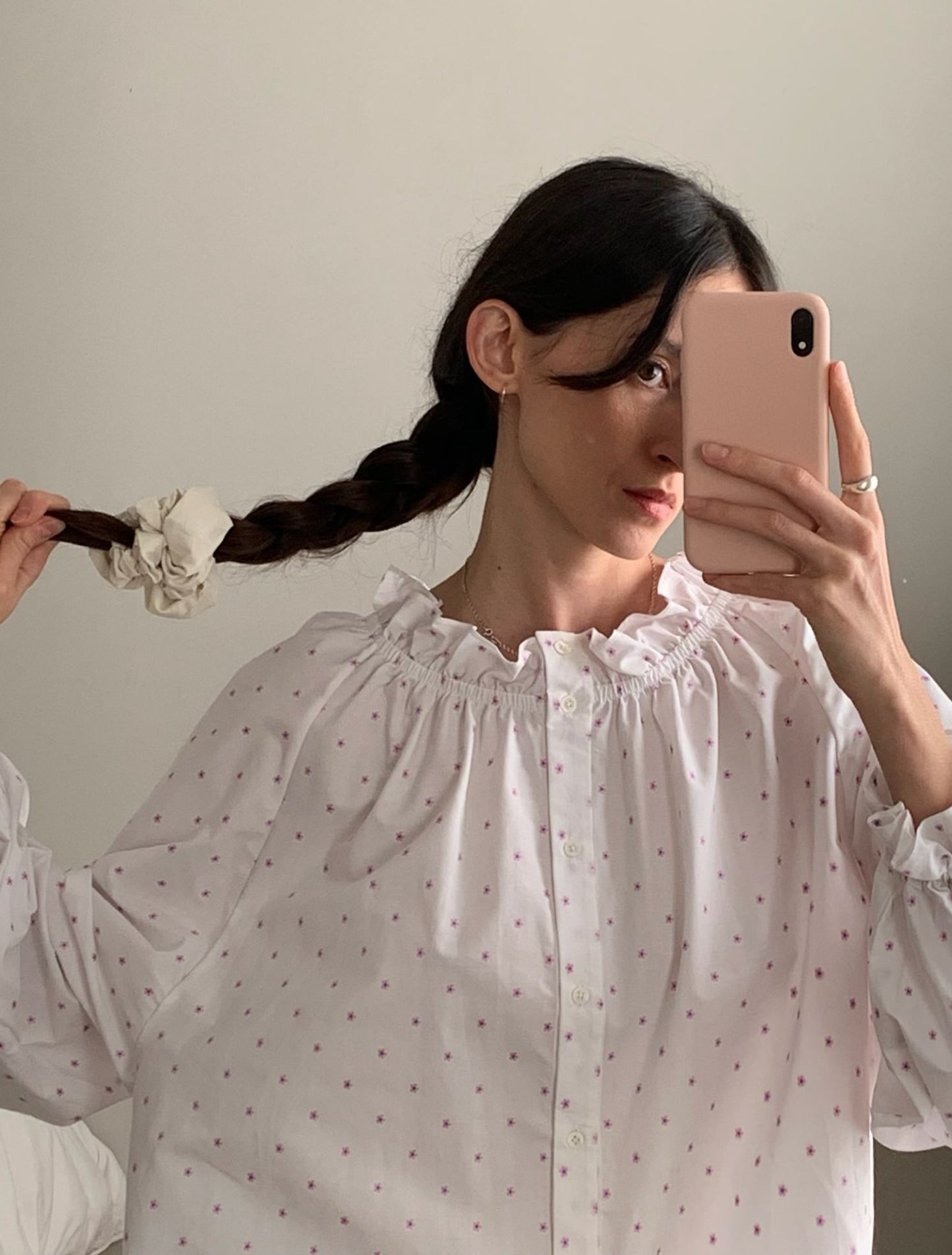 Scrunchie - Ivory Poplin