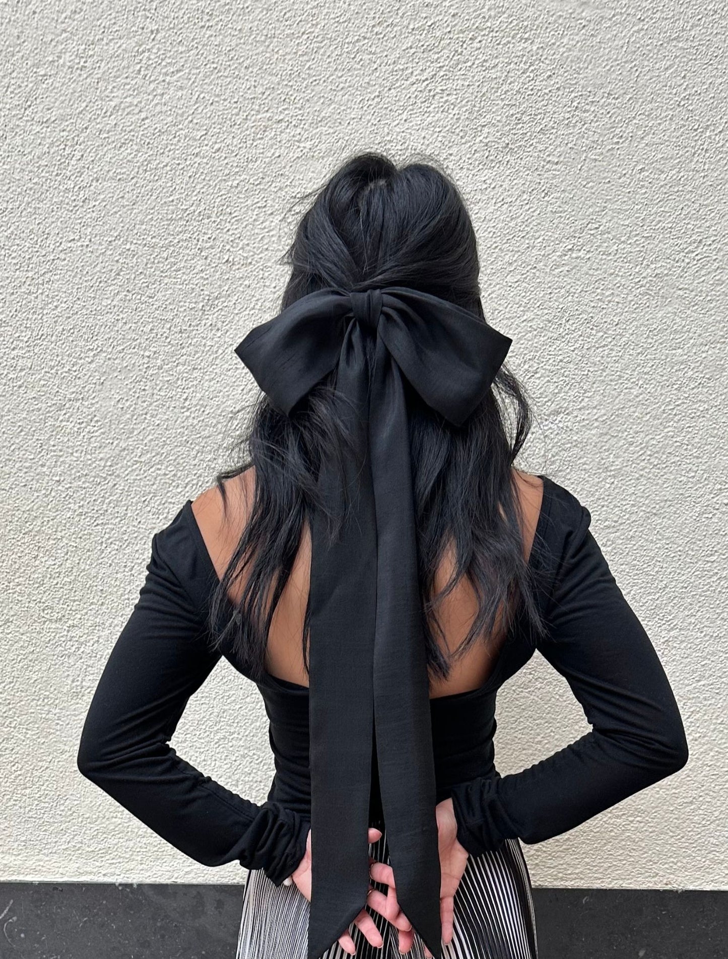 Oversized Eloise Hair Bow - Midnight