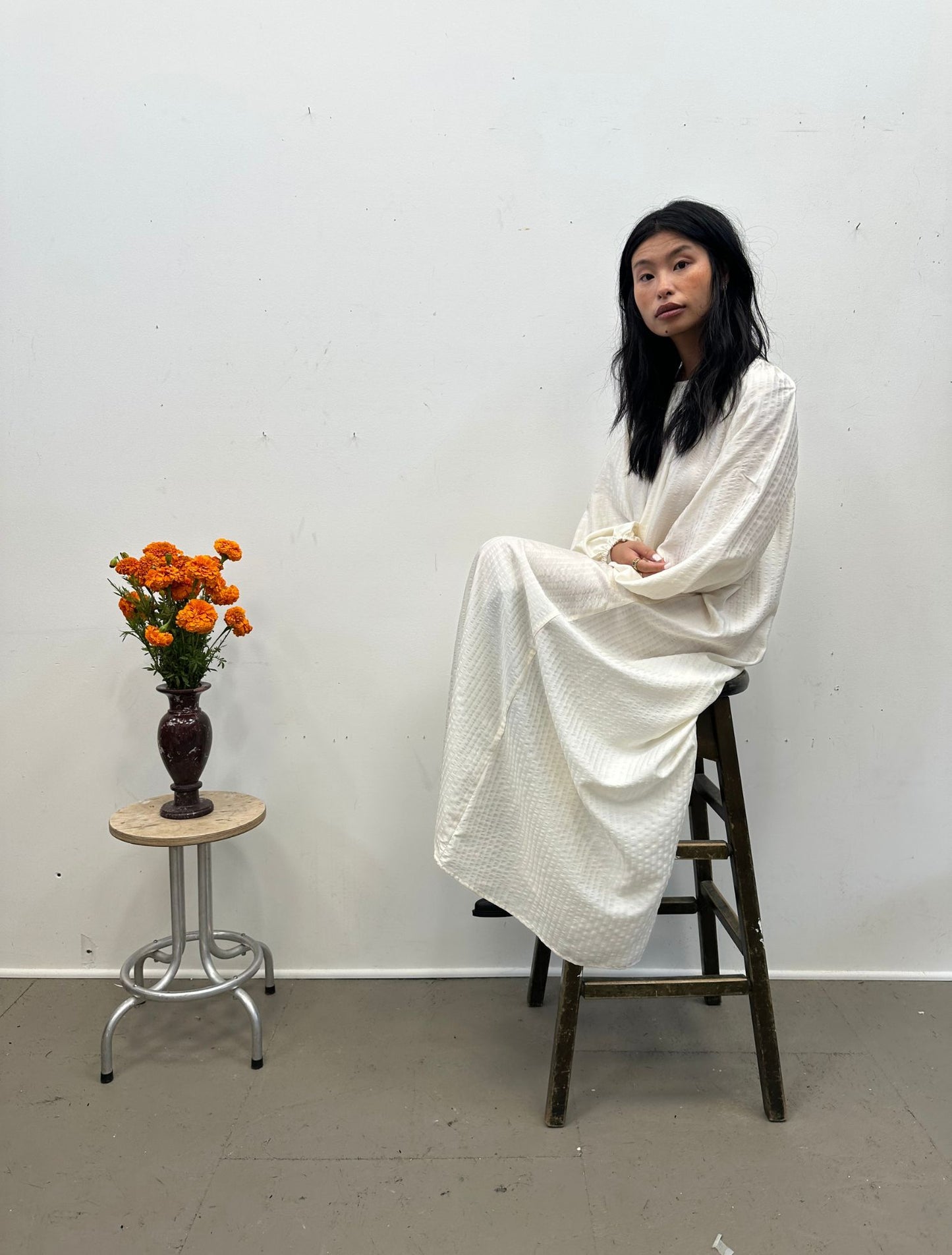 Jason Dress - Cream Silk