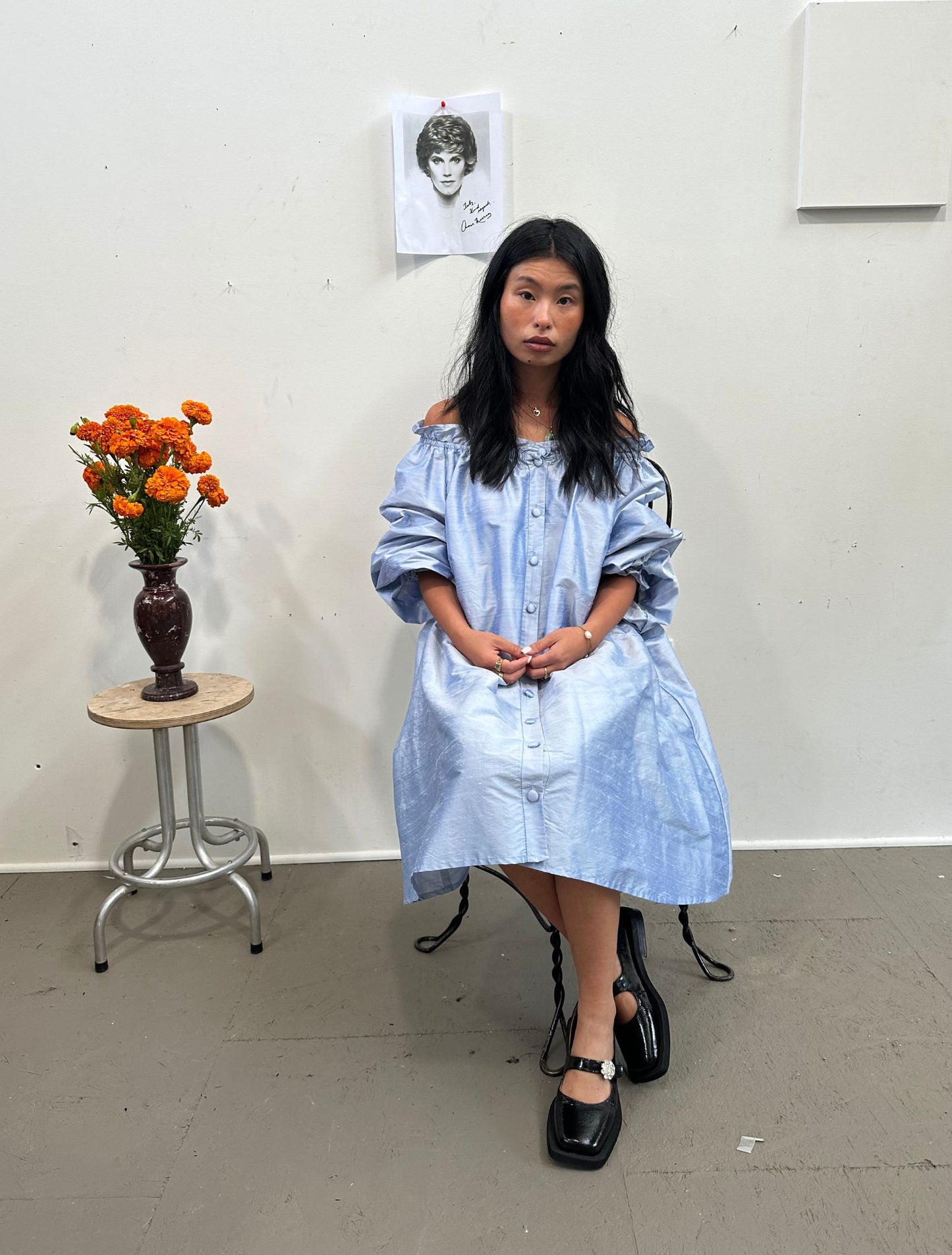 Claire Dress - Celeste Blue