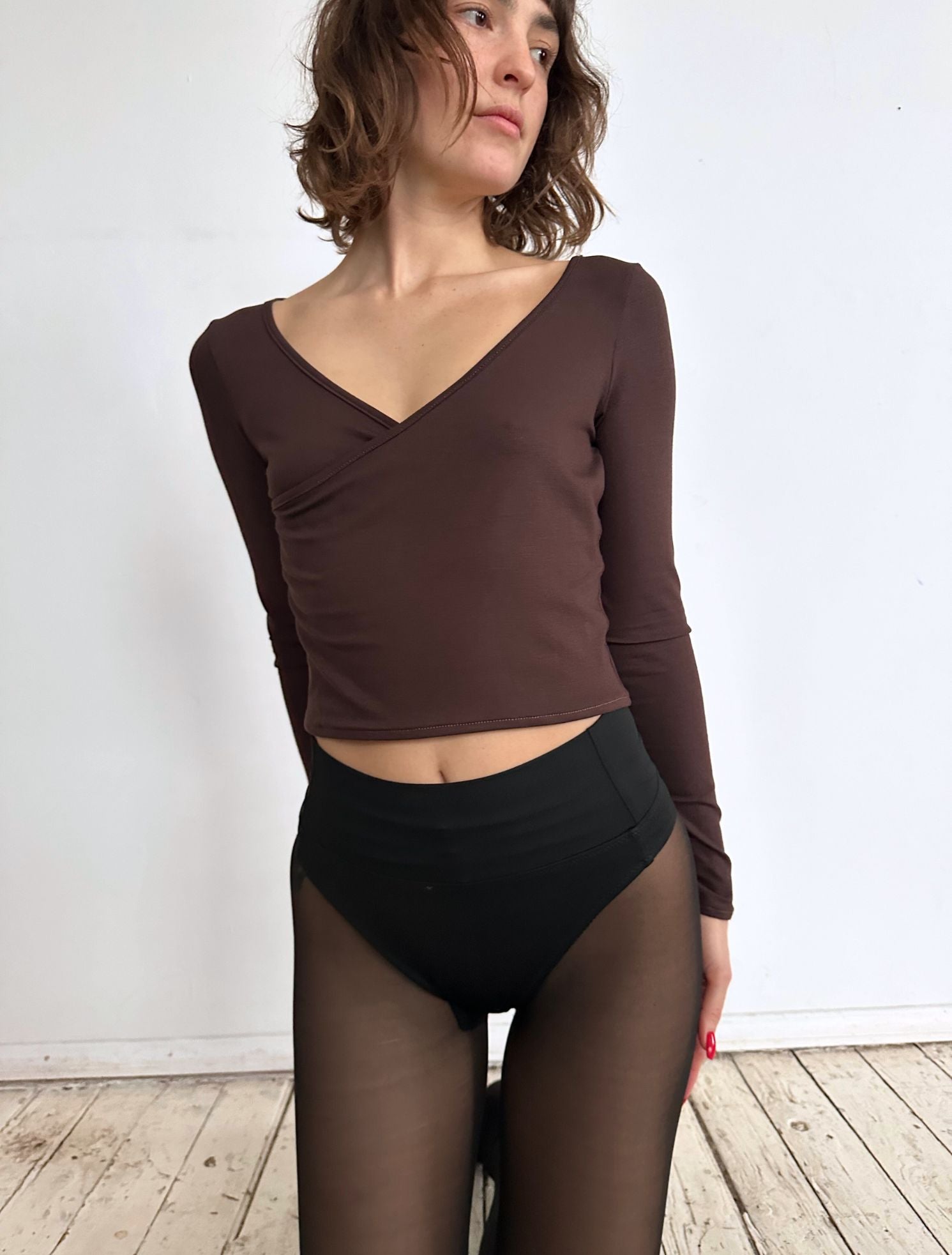 Crossover Top - Chocolate – Local Woman