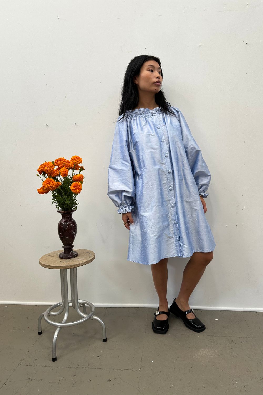 Claire Dress - Celeste Blue