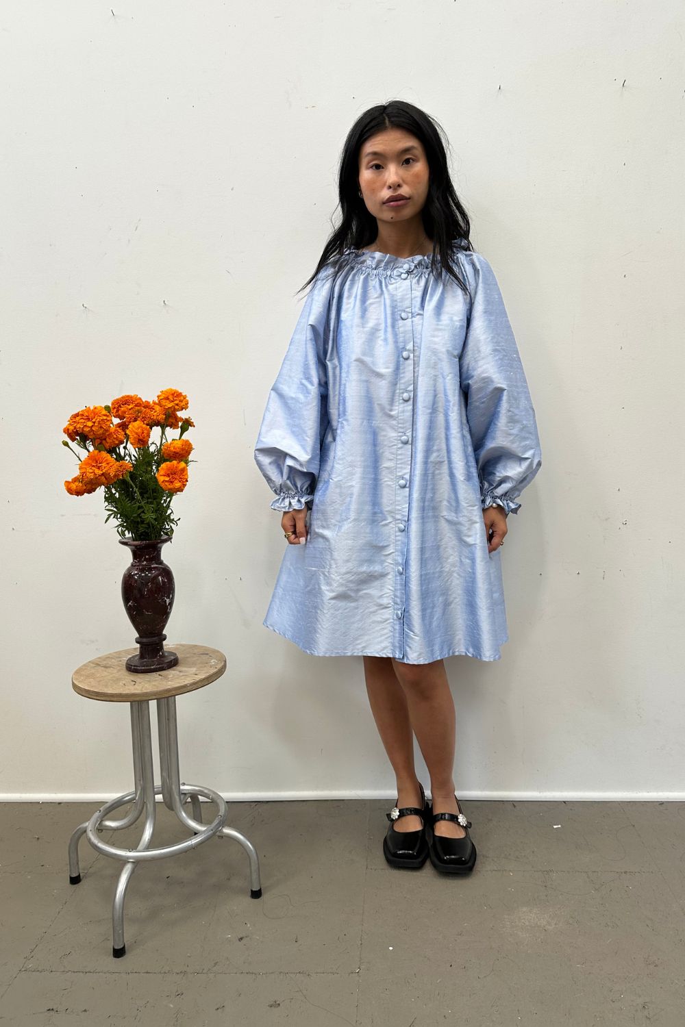 Claire Dress - Celeste Blue