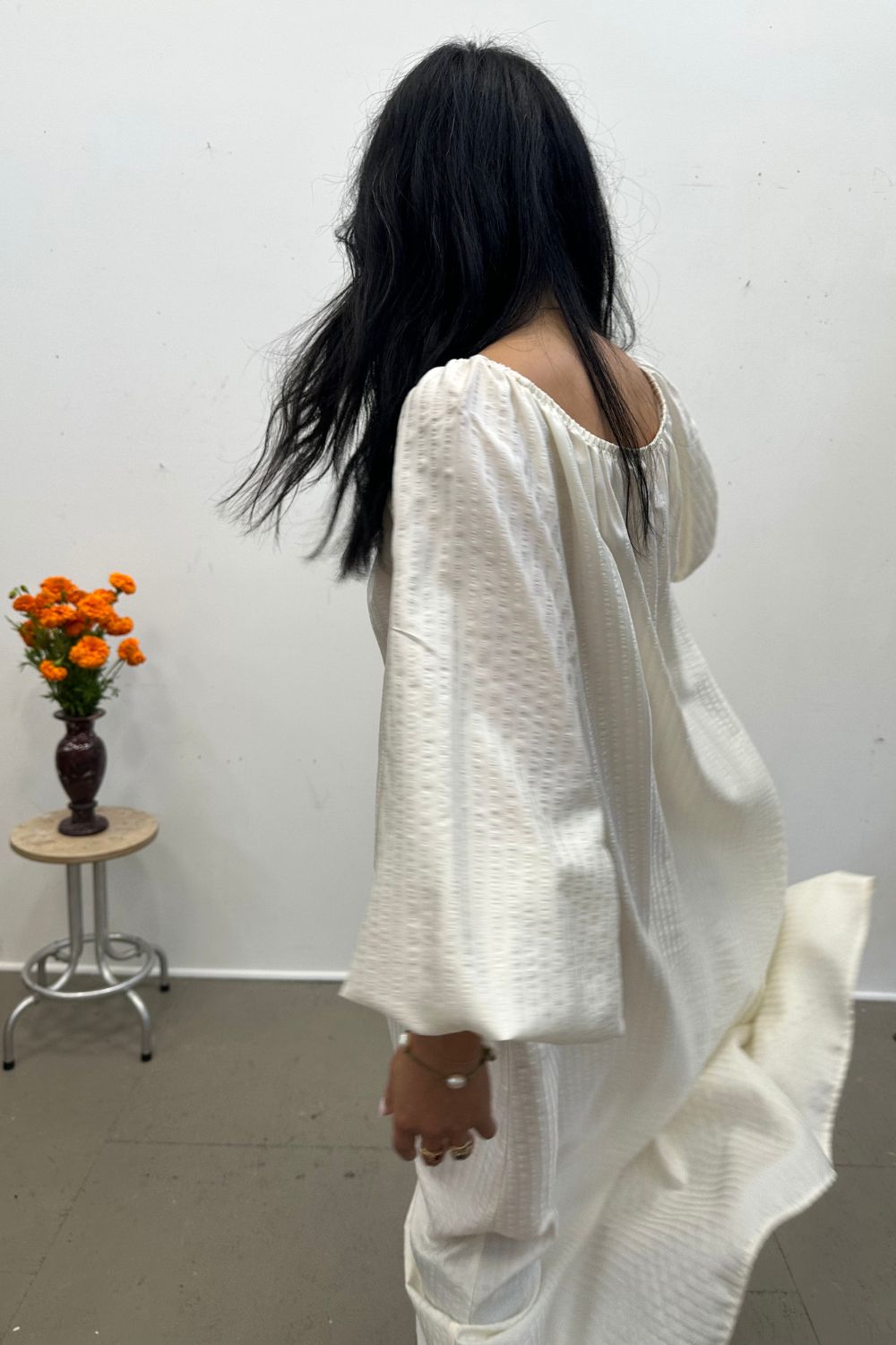 Jason Dress - Cream Silk