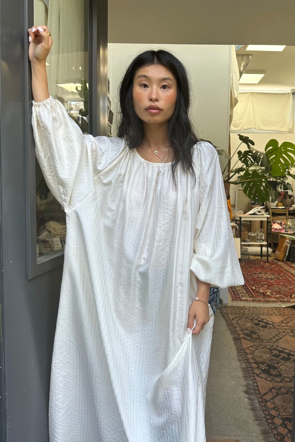Jason Dress - Cream Silk
