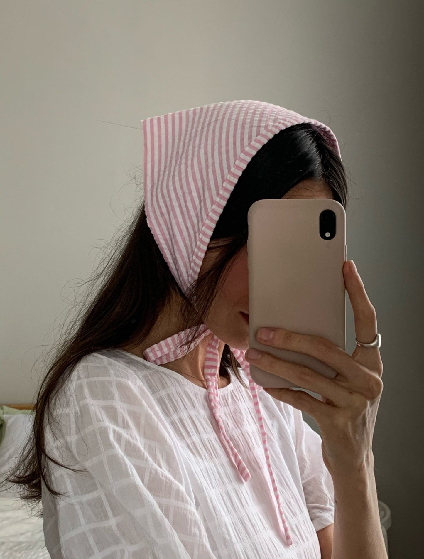 Triangle Scarf - Agnes Seersucker