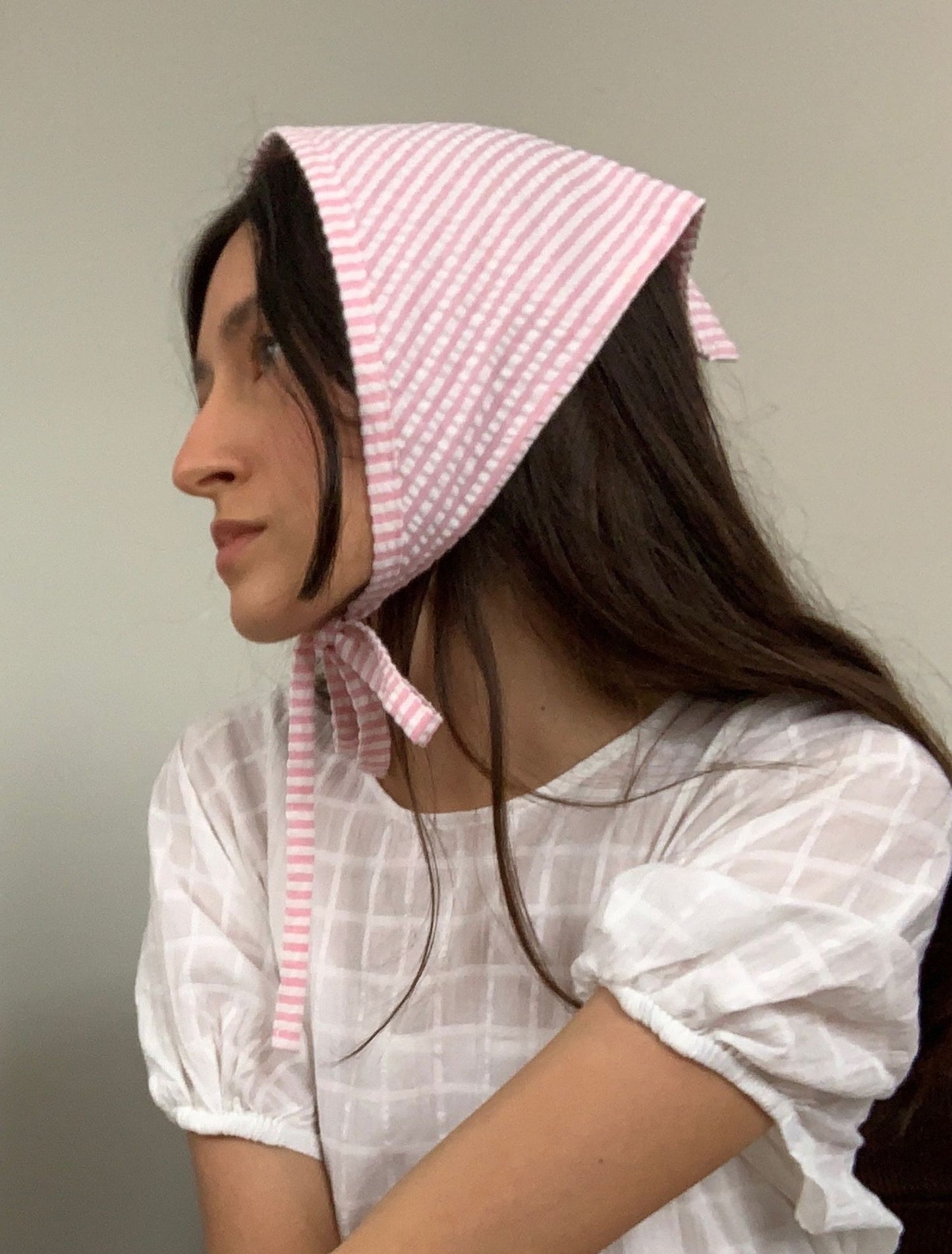 Triangle Scarf - Agnes Seersucker