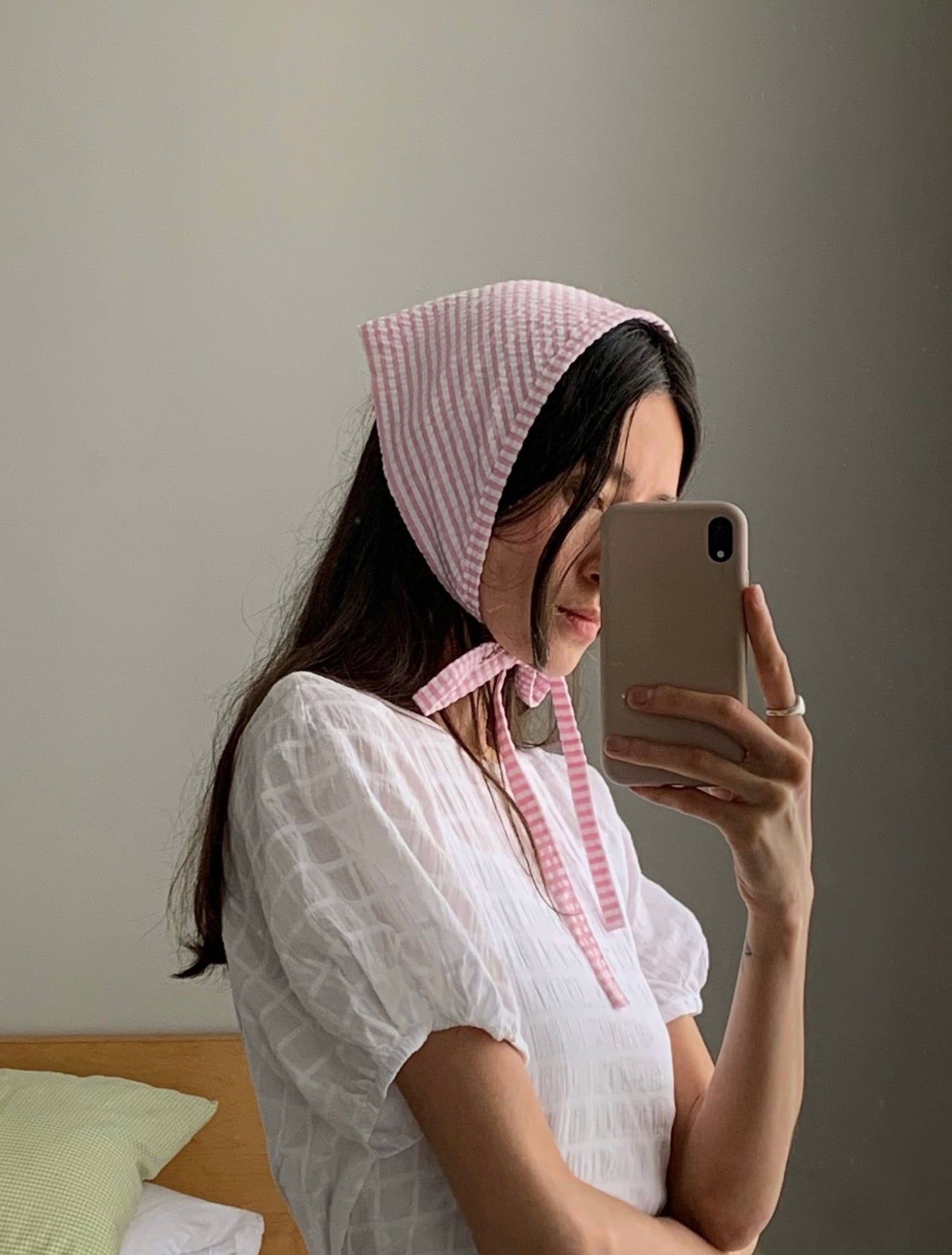 Triangle Scarf - Agnes Seersucker
