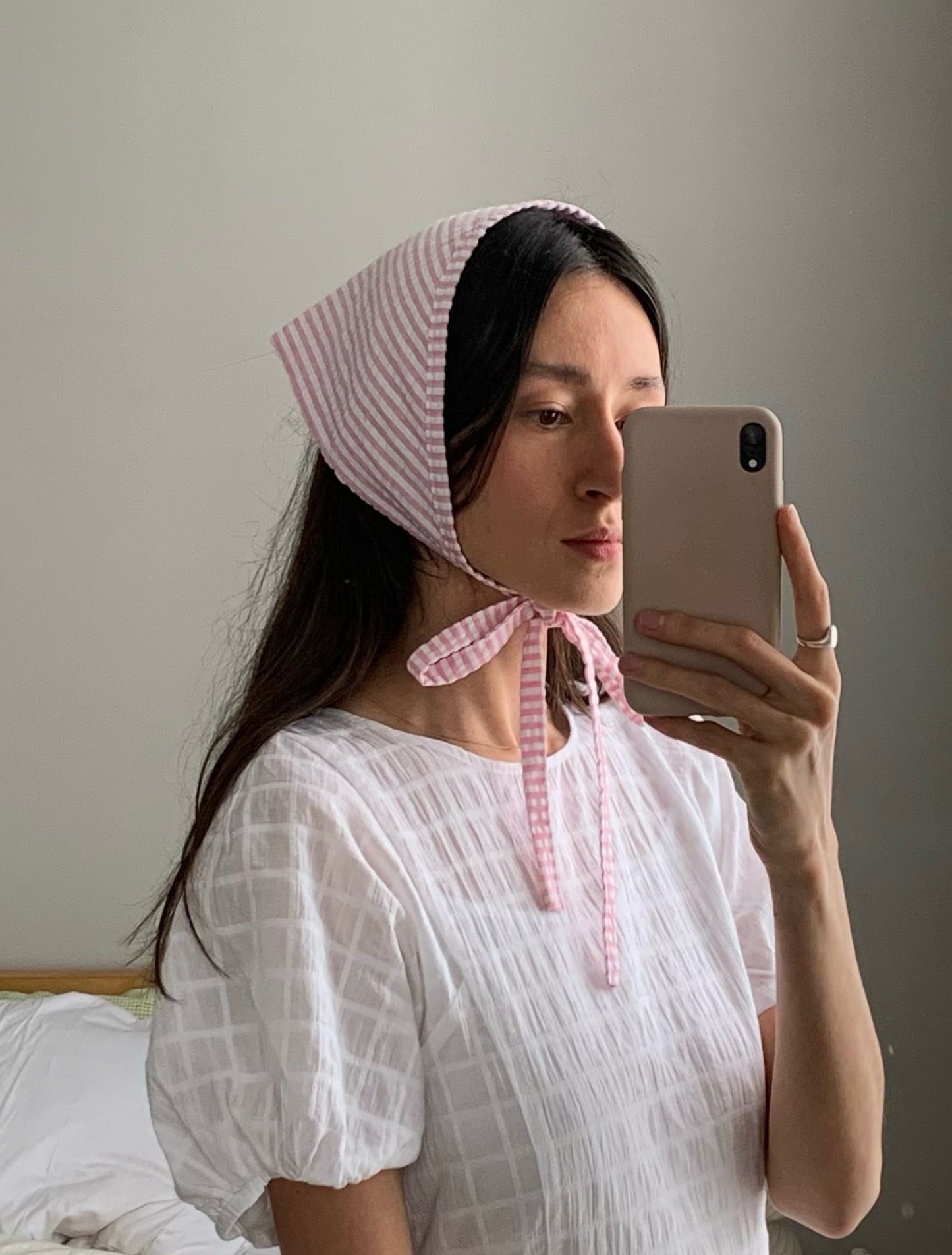 Triangle Scarf - Agnes Seersucker