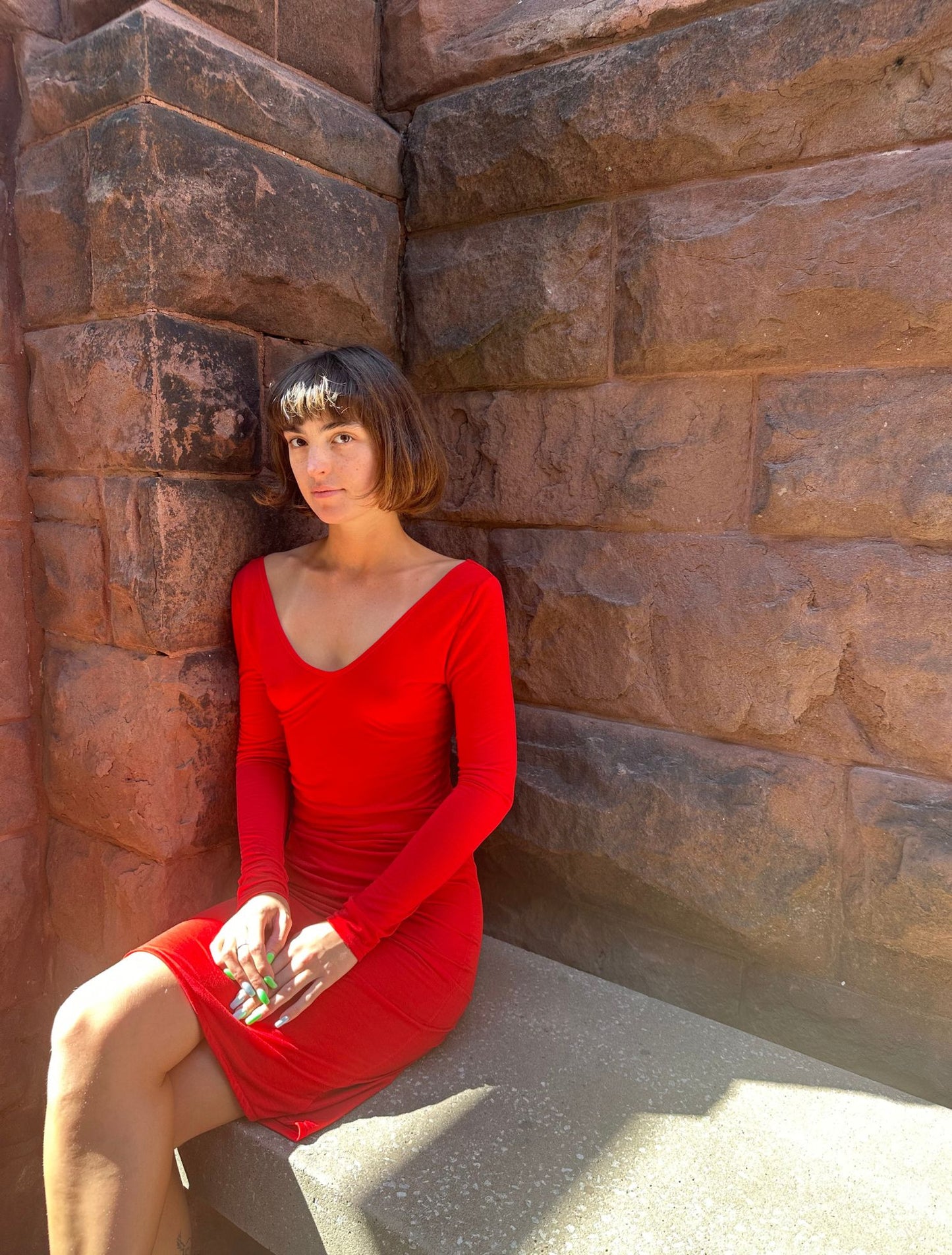 Prima Dress - Vermilion