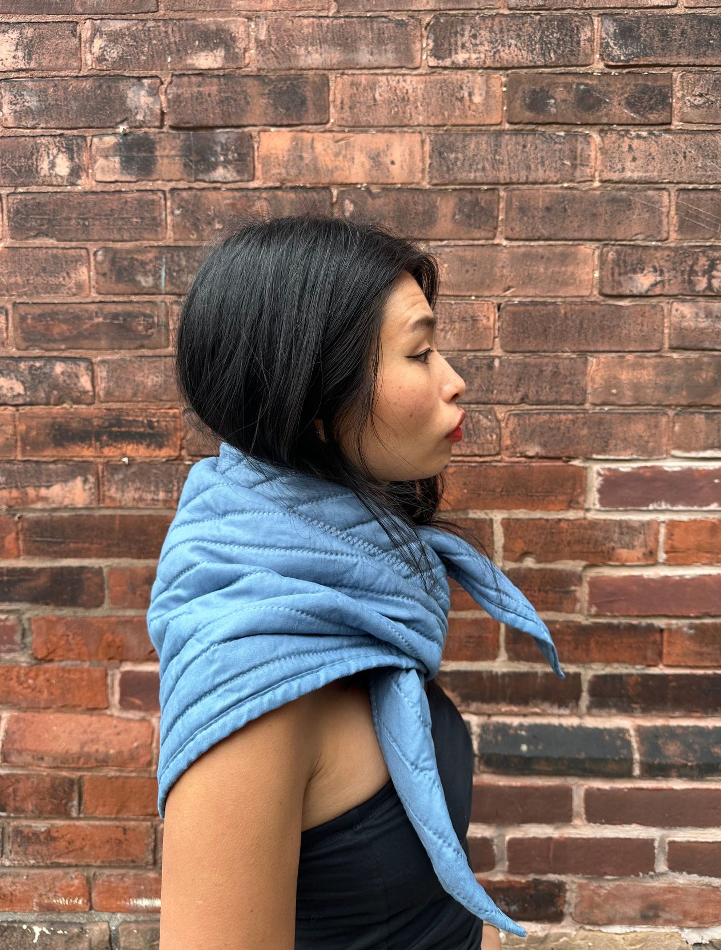 Limited Edition Quilted Scarf - Azure