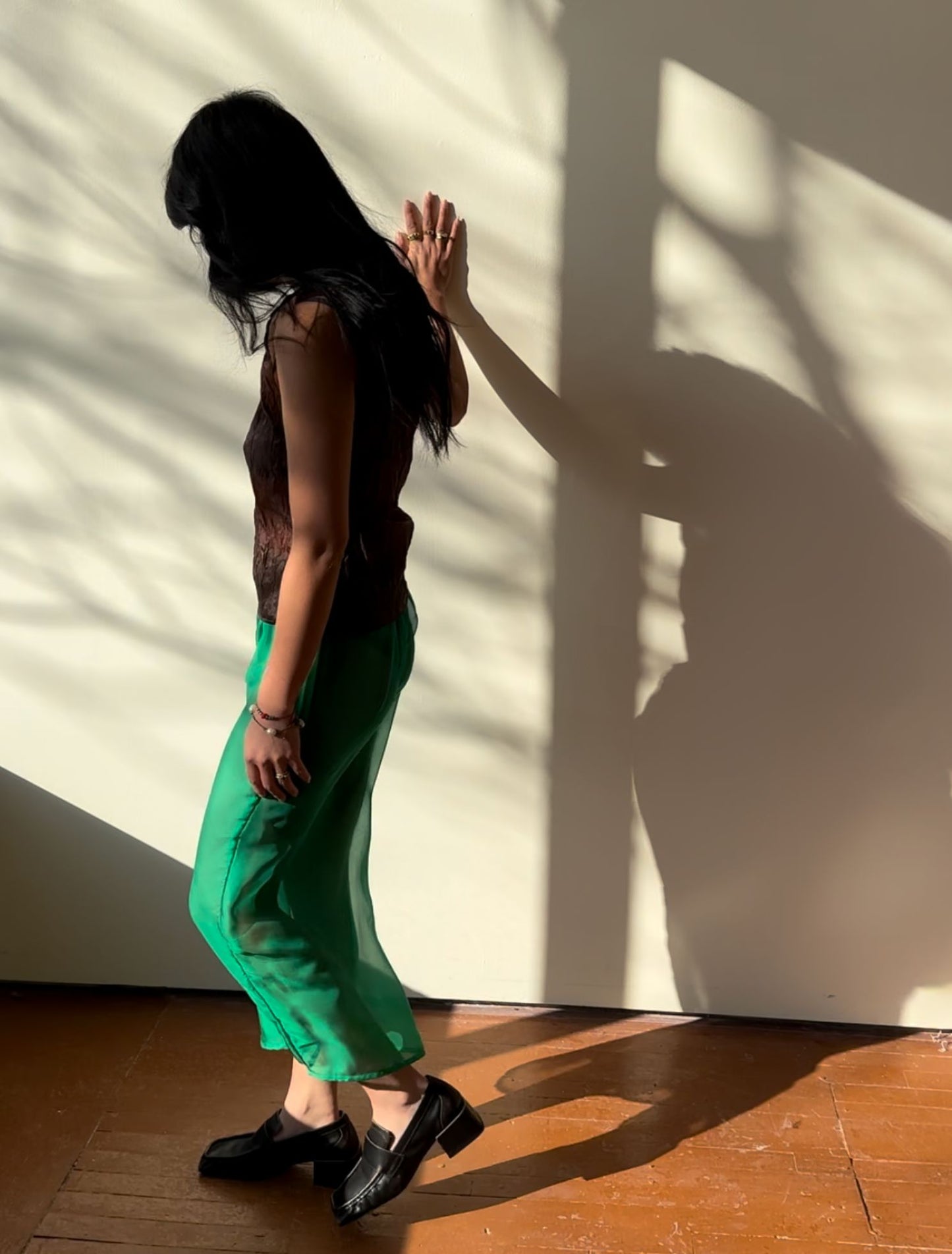 Raven Skirt - Grass Green - Sample