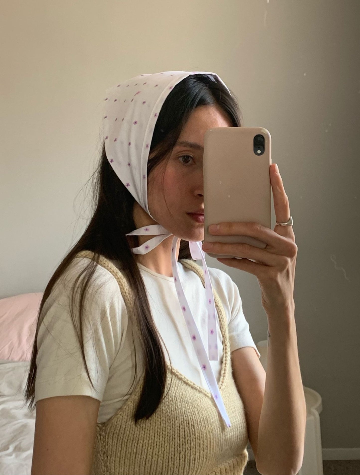 Triangle Scarf - Tiny Flowers