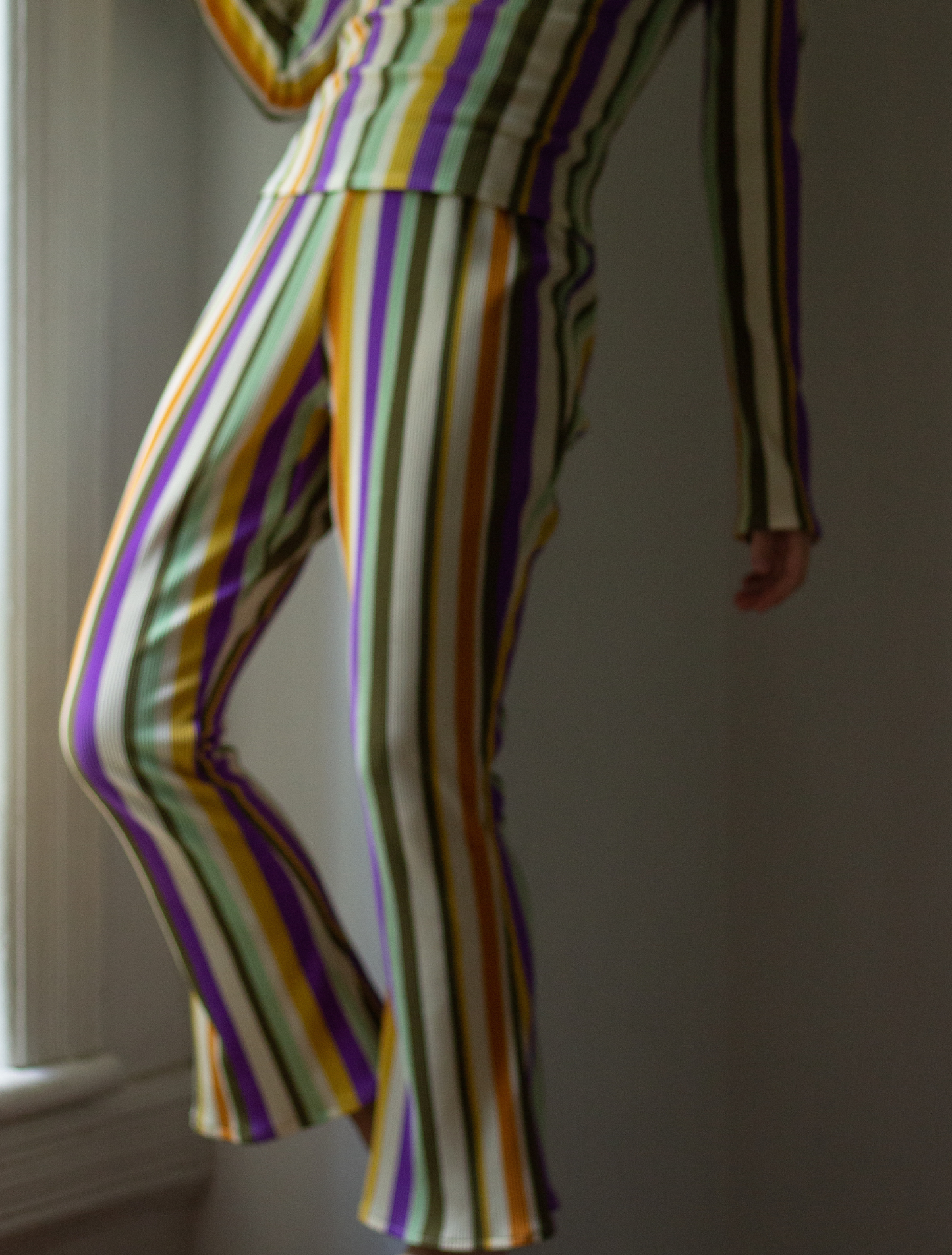 Robbie Pants - Pistachio Stripe
