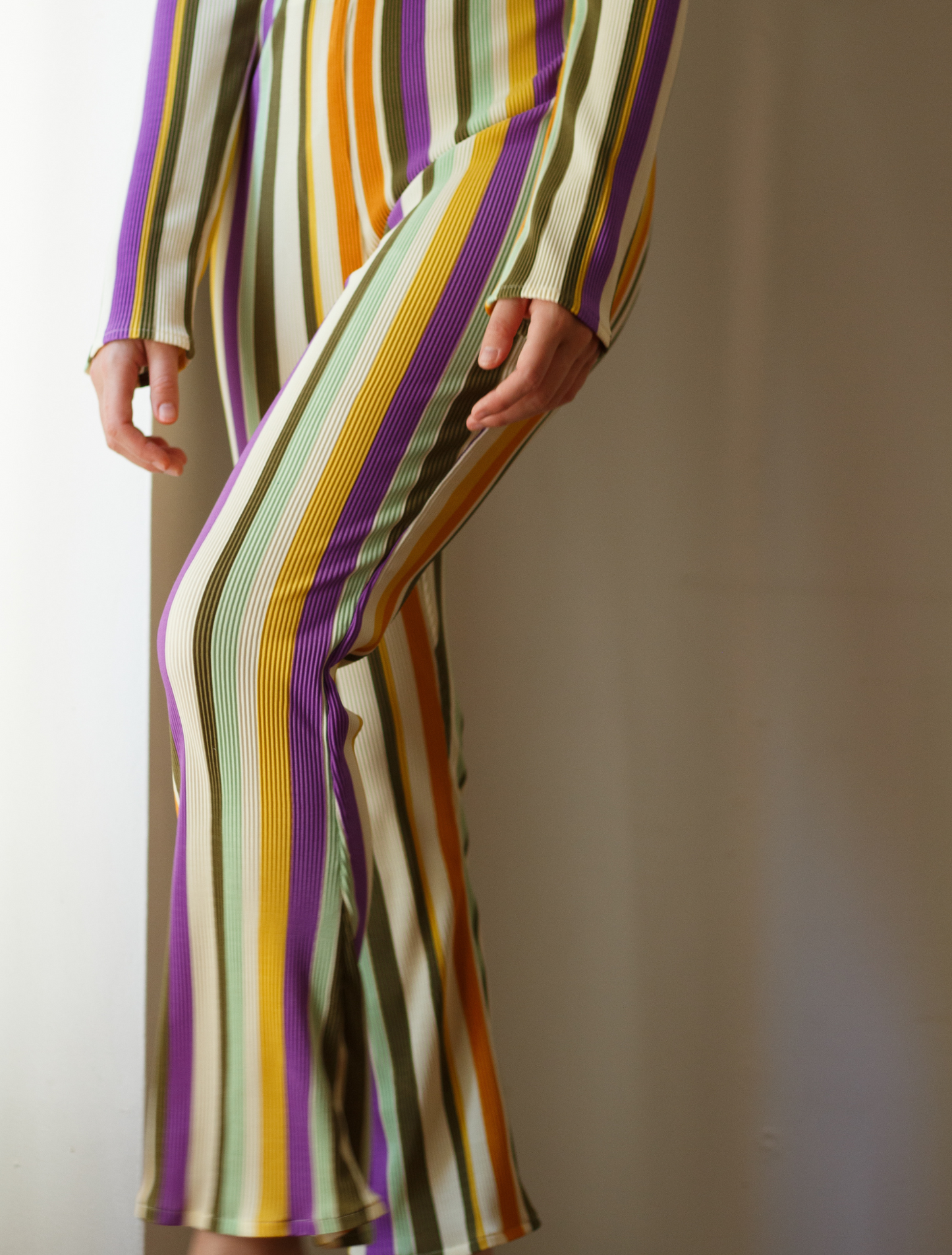 Robbie Pants - Pistachio Stripe