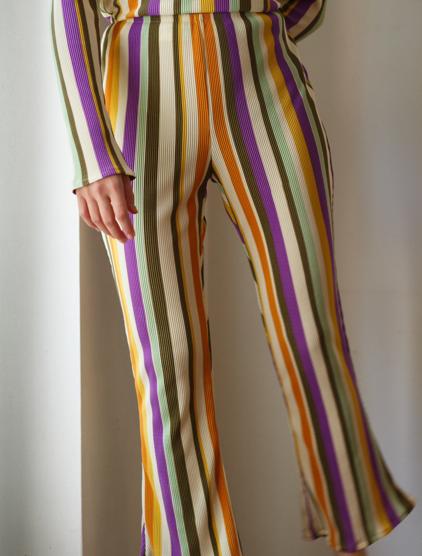 Robbie Pants - Pistachio Stripe