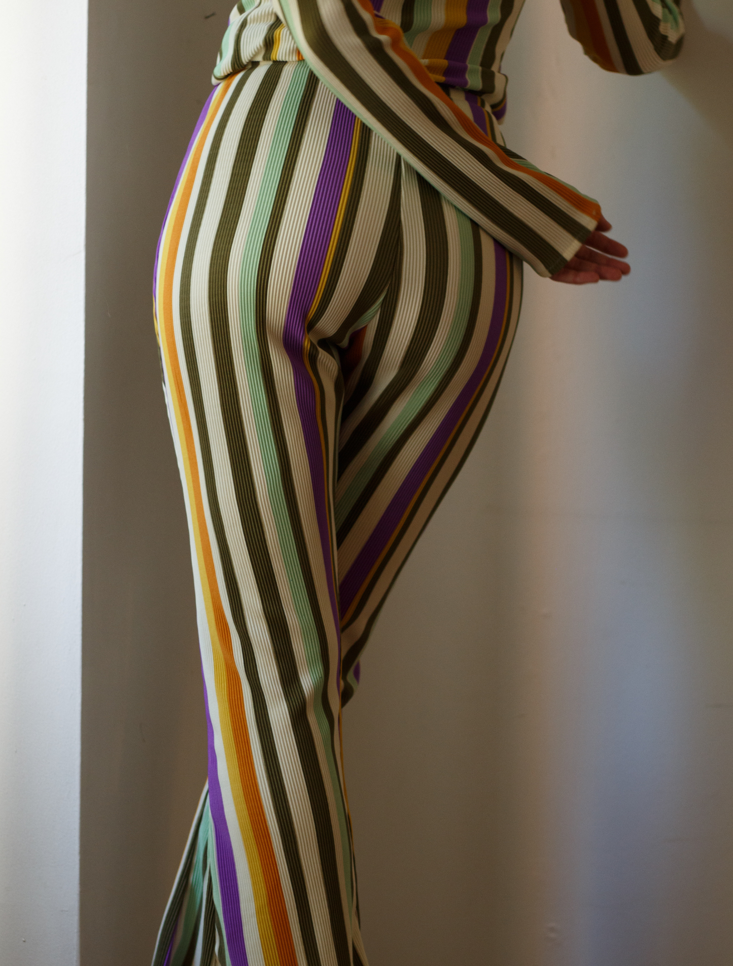 Robbie Pants - Pistachio Stripe