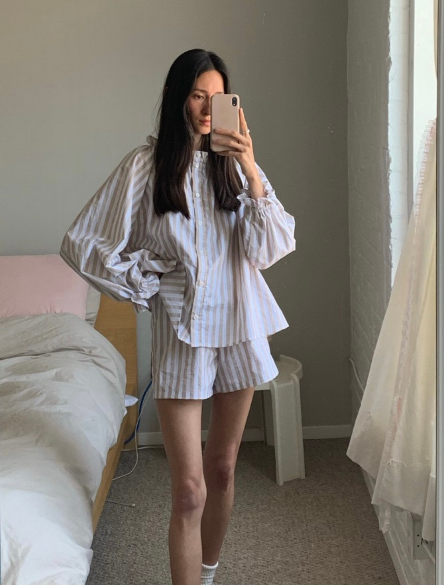 Claire Blouse - Milk Chocolate & Cream