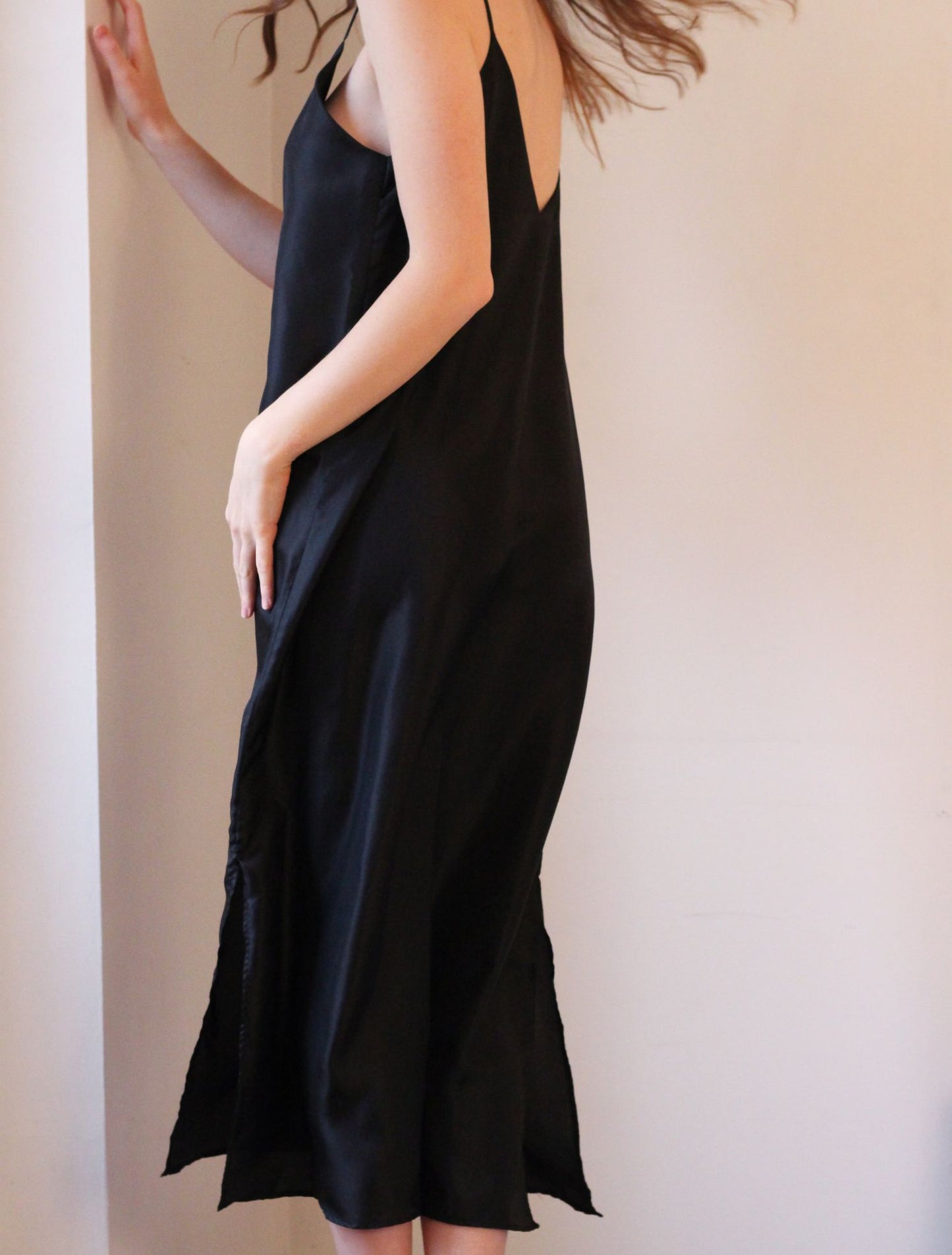 Camille Slip Dress - Black
