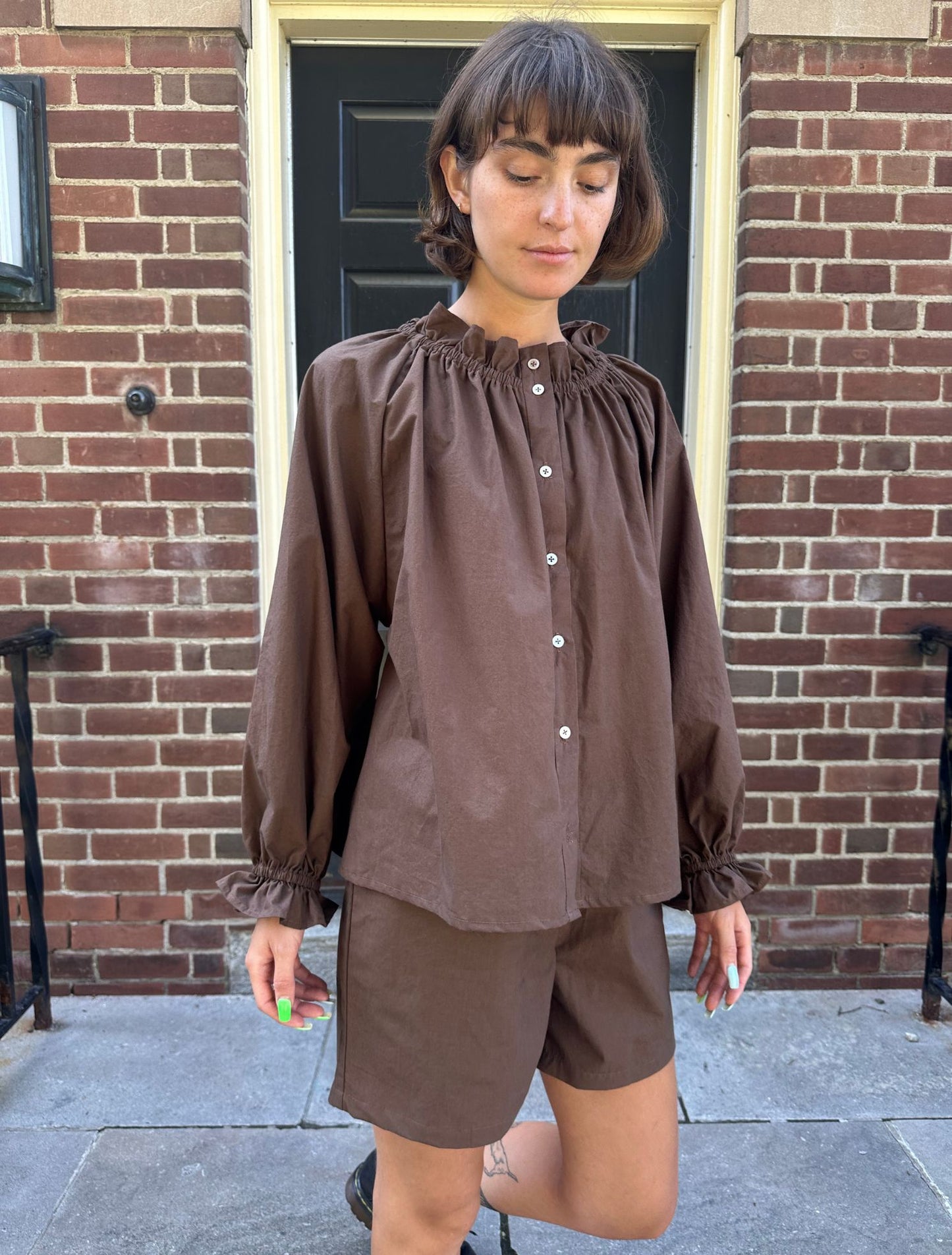 Claire Blouse - Chocolate