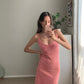 Melinda Slip Dress - Matte Pink