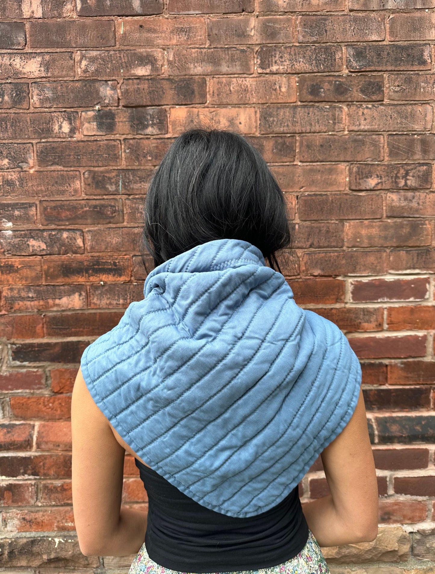 Limited Edition Quilted Scarf - Azure