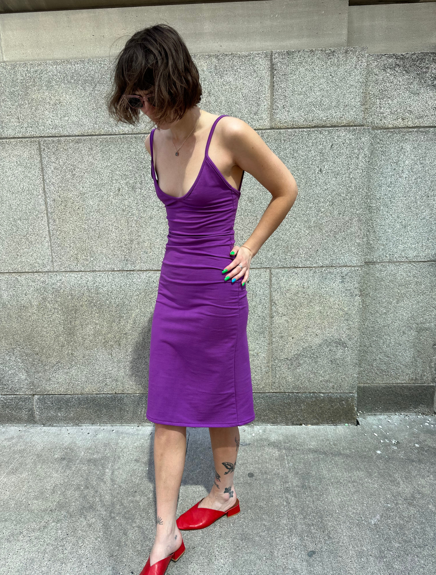 Melinda Slip Dress - Purple