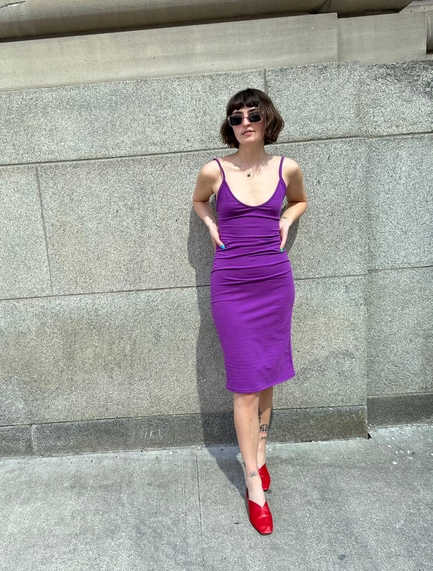 Melinda Slip Dress - Purple