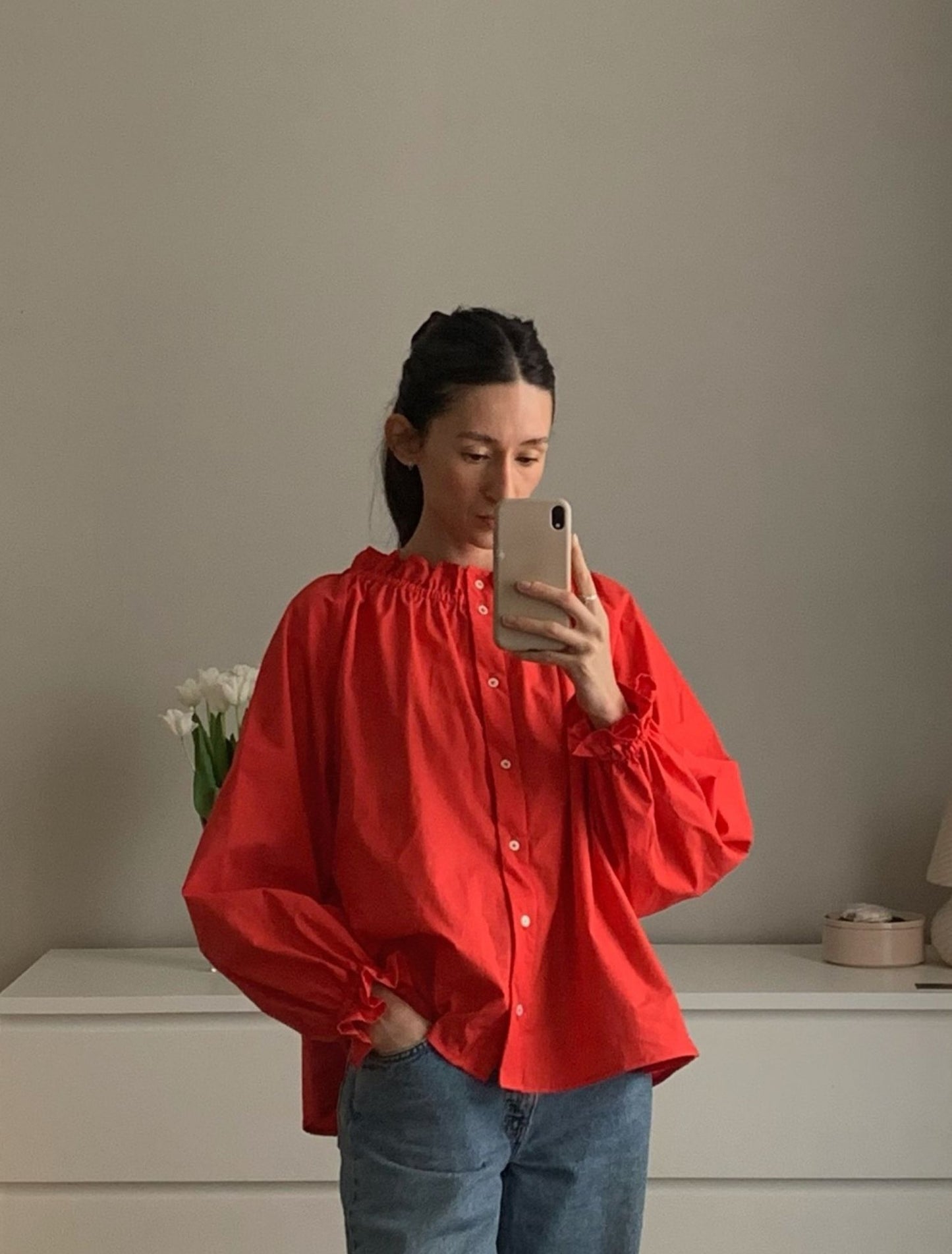 Claire Blouse - Poppy Red
